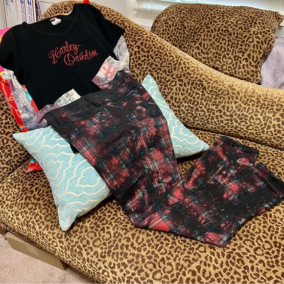 NEW CONDITION-Royal Bones-Daang Goodman-Plaid with Tie Dye Jeans-9 - Picture 11 of 14